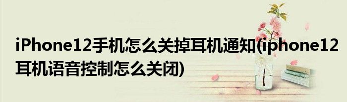iPhone12手機(jī)怎么關(guān)掉耳機(jī)通知(iphone12耳機(jī)語(yǔ)音控制怎么關(guān)閉)