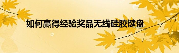 如何贏得經(jīng)驗(yàn)獎(jiǎng)品無線硅膠鍵盤