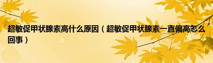 超敏促甲狀腺素高什么原因（超敏促甲狀腺素一直偏高怎么回事）