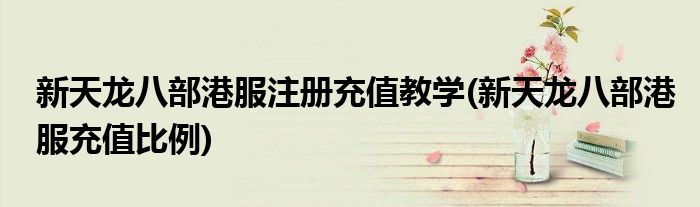 新天龍八部港服注冊充值教學(新天龍八部港服充值比例)