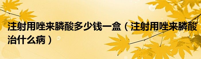 注射用唑來(lái)膦酸多少錢一盒（注射用唑來(lái)膦酸治什么?。? /></span>
		<span id=