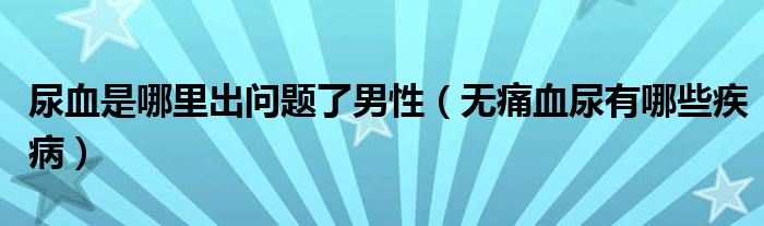 尿血是哪里出問(wèn)題了男性（無(wú)痛血尿有哪些疾?。? /></span>
		<span id=