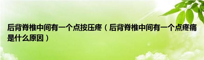 后背脊椎中間有一個(gè)點(diǎn)按壓疼（后背脊椎中間有一個(gè)點(diǎn)疼痛是什么原因）