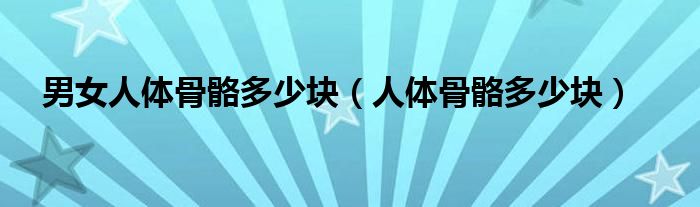 男女人體骨骼多少塊（人體骨骼多少塊）