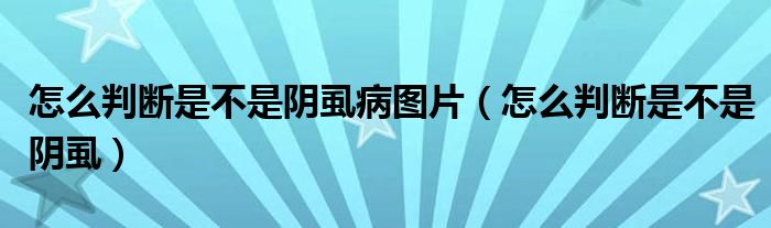 怎么判斷是不是陰虱病圖片（怎么判斷是不是陰虱）